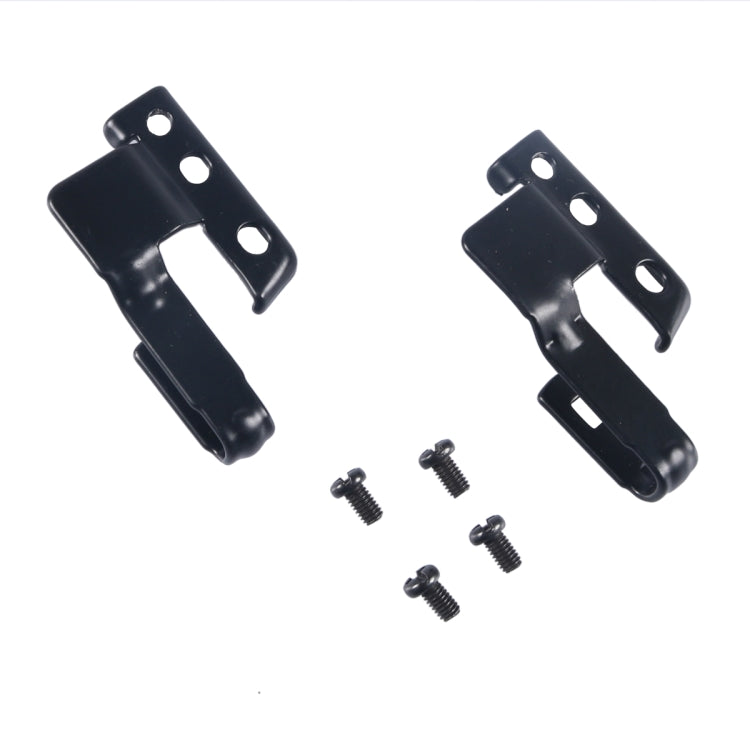 Black wiper arm adapter brackets with screws, two pieces