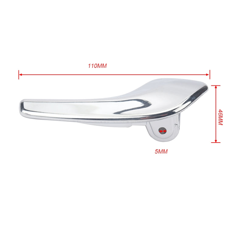 Chrome inside door handle: 110mm length, 45mm width, 5mm thickness