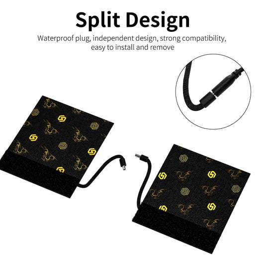 WUPP CS-974B1 Motorcycle Modified Hook and Loop Fastener Intelligent Electric Heating Hand Cover Heated Grip with Three Gear Temperature Control, CS-974B1