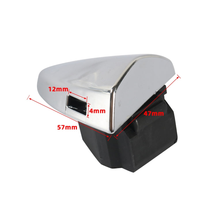 Chrome door handle cover dimensions: 57mm x 47mm x 12mm x 4mm