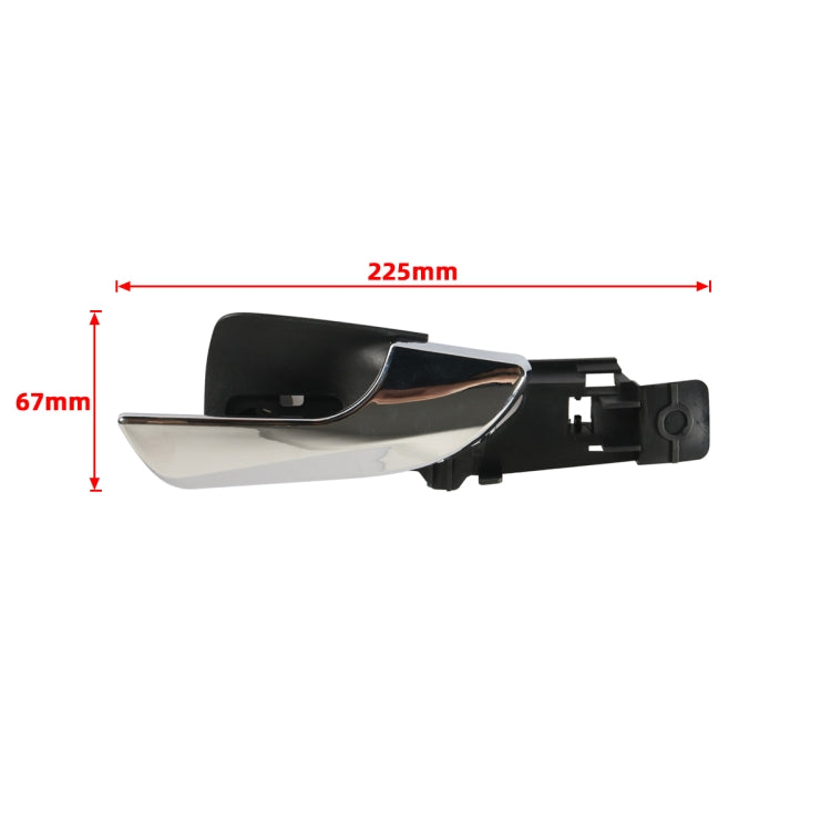 Right front inside door handle with chrome trim; 225 x 67 mm dimensions