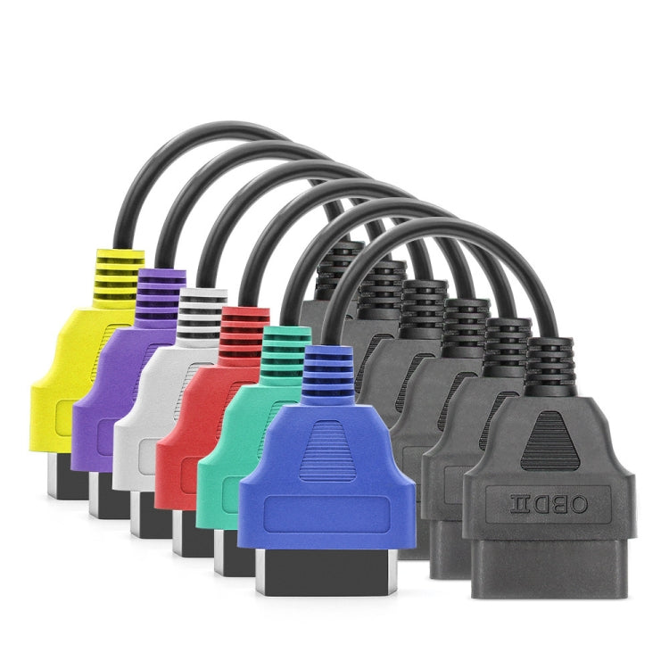 6-color OBD ECU Scan Adapter Cable Bundle for Fiat, 6-color