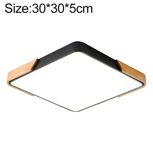 Wood Macaron LED Square Ceiling Lamp, White Light, 30cm, 40cm, 50cm, 60cm