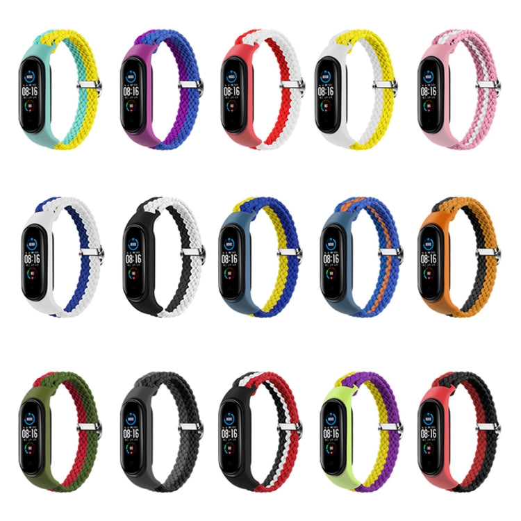 Stripe Braided Watchband, For Xiaomi Mi Band 6 / 5, For Xiaomi Mi Band 4 / 3
