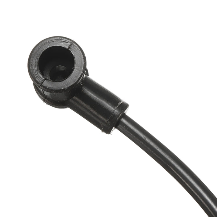 Ignition coil spark plug lead with black rubber boot and metal tip