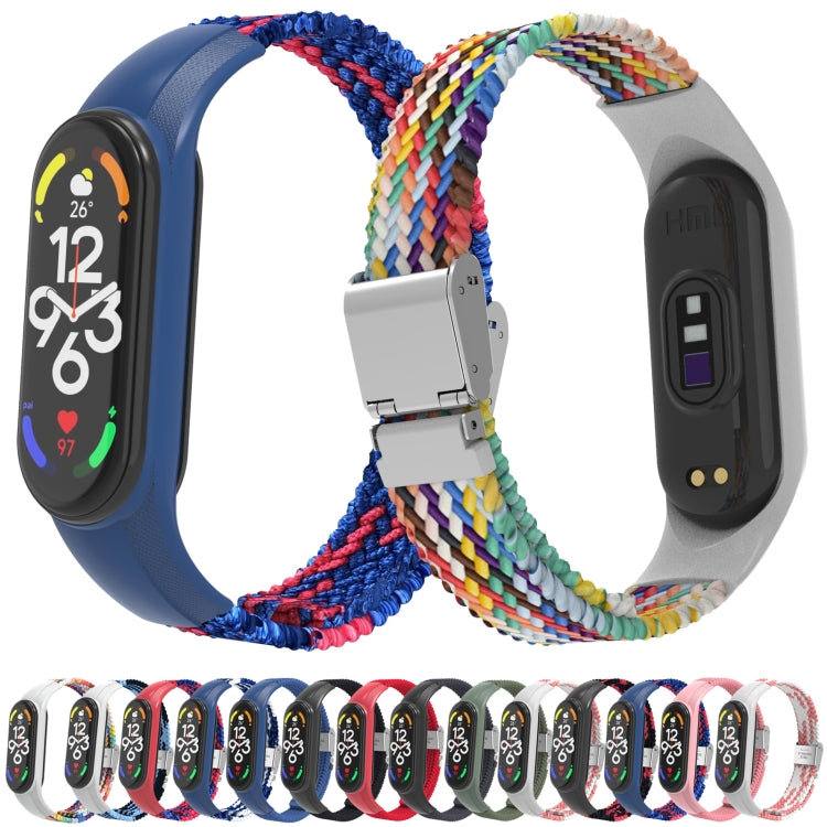 Adjustable Nylon Braided Integrated Watch Band, For Xiaomi Mi Band 7