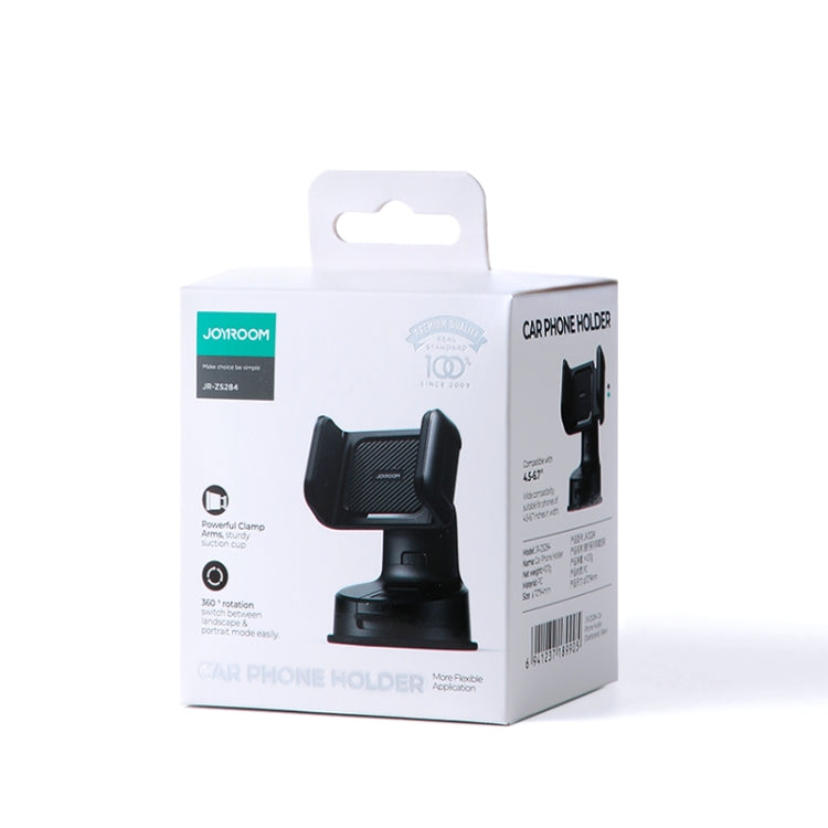 Box packaging for black car phone holder with dashboard mounting design