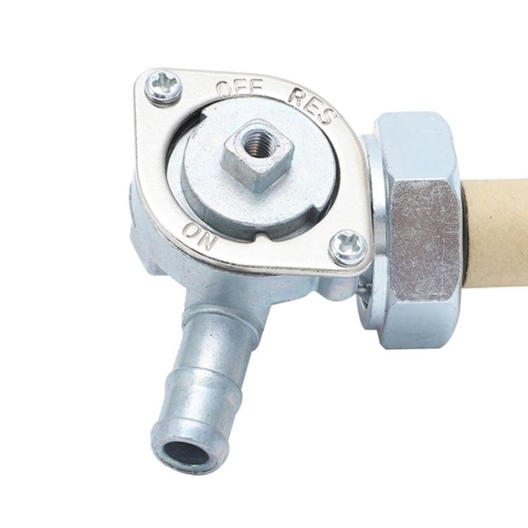 Motorcycle fuel tap valve petcock with stamped dial and threaded fuel inlet