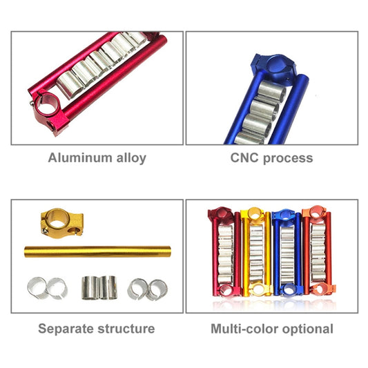 Motorcycle handlebar grip bracket set with aluminum alloy split design, CNC finish