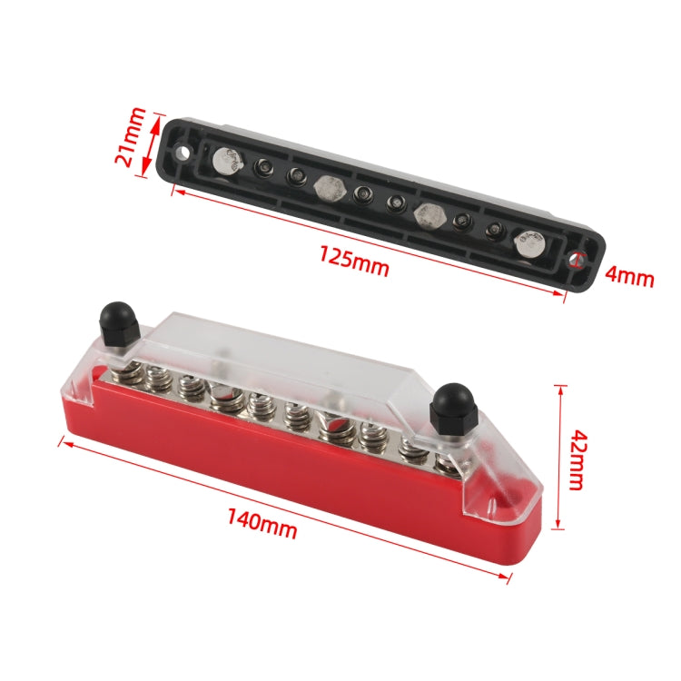 1 Pair 10 Way Power Distribution Block Terminal Studs with 4 Fixing Screws, A7473