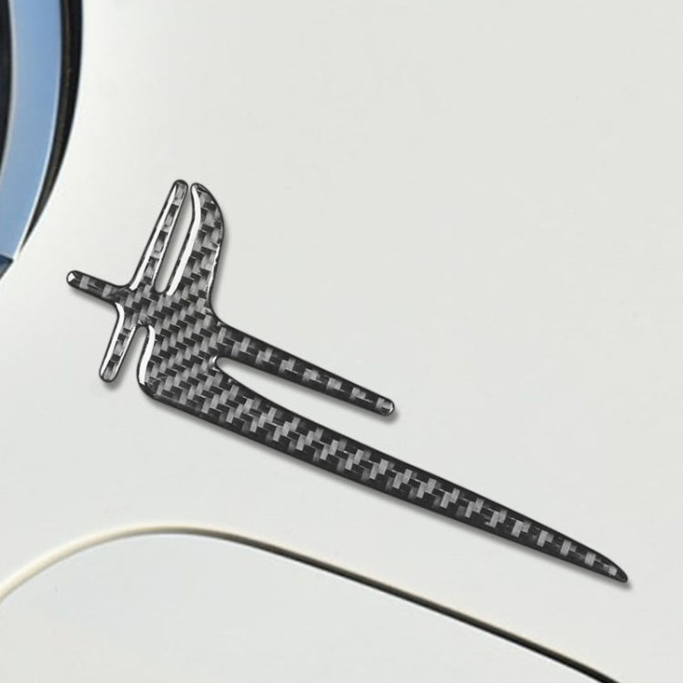Carbon fiber car body decorative sticker, long T-shaped piece with chrome border
