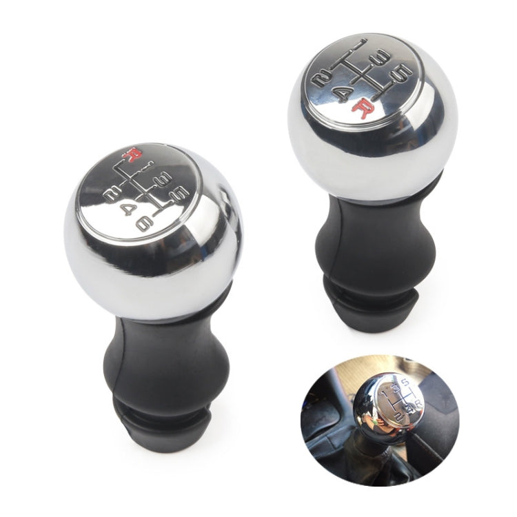 Gear shift knob head pair with chrome tops, black bases, and H-pattern gear markings
