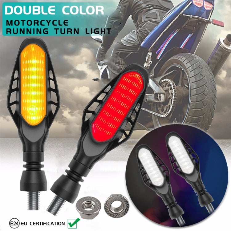4 PCS Modified Motorcycle 16LEDs Brake Turn Tail Light, Smoked Shell