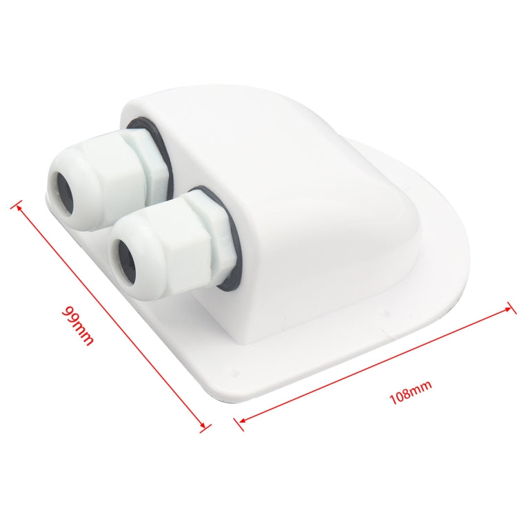 RV Sealed Waterproof Solar Double Cable Entry Gland Box, A6098