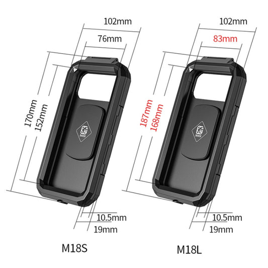 M18L-QD Motorcycle / Bicycle Waterproof Quick Release Mobile Phone Holder, M18L-QD