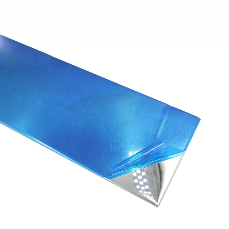 Chrome stainless door window trim strip with blue protective film