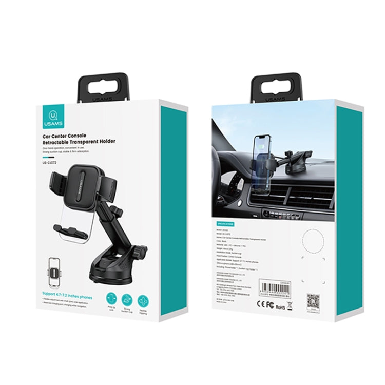 USAMS US-ZJ072 Car Center Console Retractable Transparent Holder, ZJ072