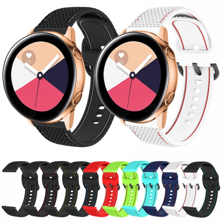Two-color silicone watch band set shown in multiple colors on smartwatch bands