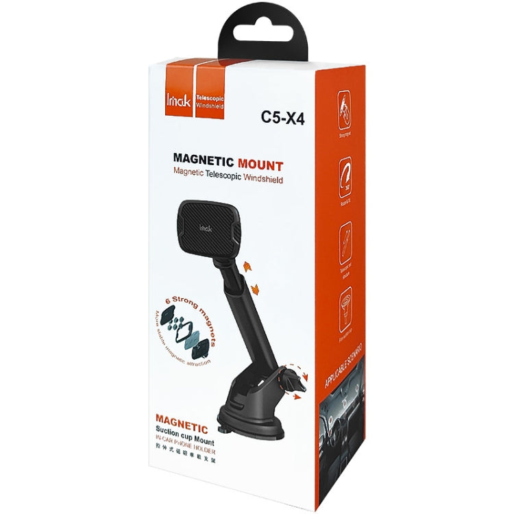 IMAK C5-X4 magnetic telescopic windshield mount retail box with phone holder