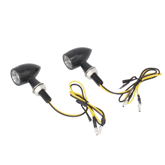 For Kawasaki / Suzuki / Yamaha / Honda T-S002 1 Pair Motorcycle LED Mini Turn Signal Metal Retro Signal Light, For Kawasaki / Suzuki / Yamaha / Honda
