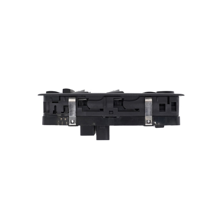 Maserati car window lift switch, black side view with mounting clips and connectors