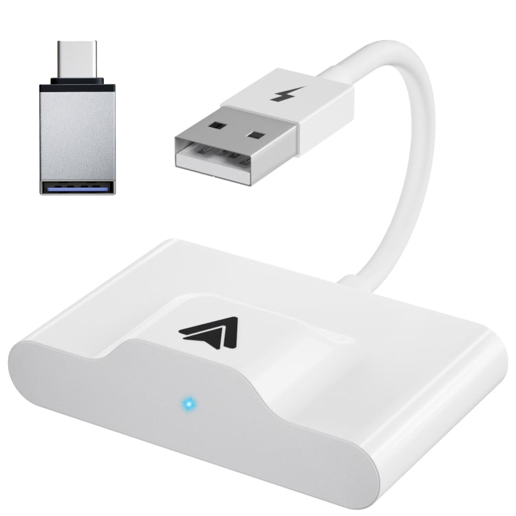 THT-020-3+ USB + USB-C / Type-C Wired to Wireless Carplay Adapter for Android Smartphone, THT-020-3+