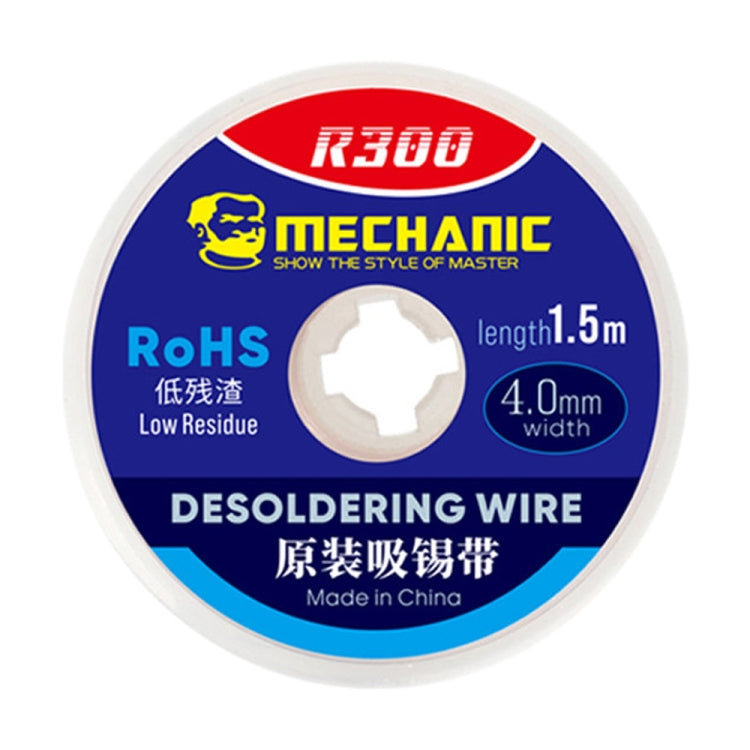 Desoldering wire spool, R300 MECHANIC, 1.5 m length, 4.0 mm width