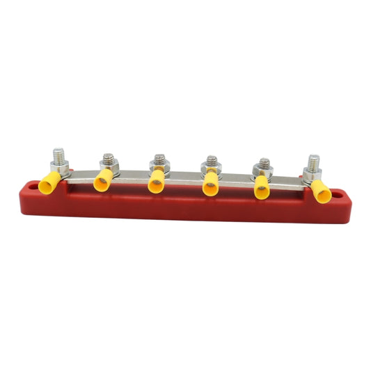 RV Yacht 150A High Current Single-row 4-way Busbar with 6pcs Terminals, CP-3123, CP-3124
