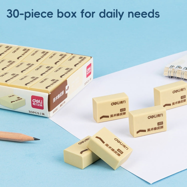 Cream 4B art erasers and box packaging set