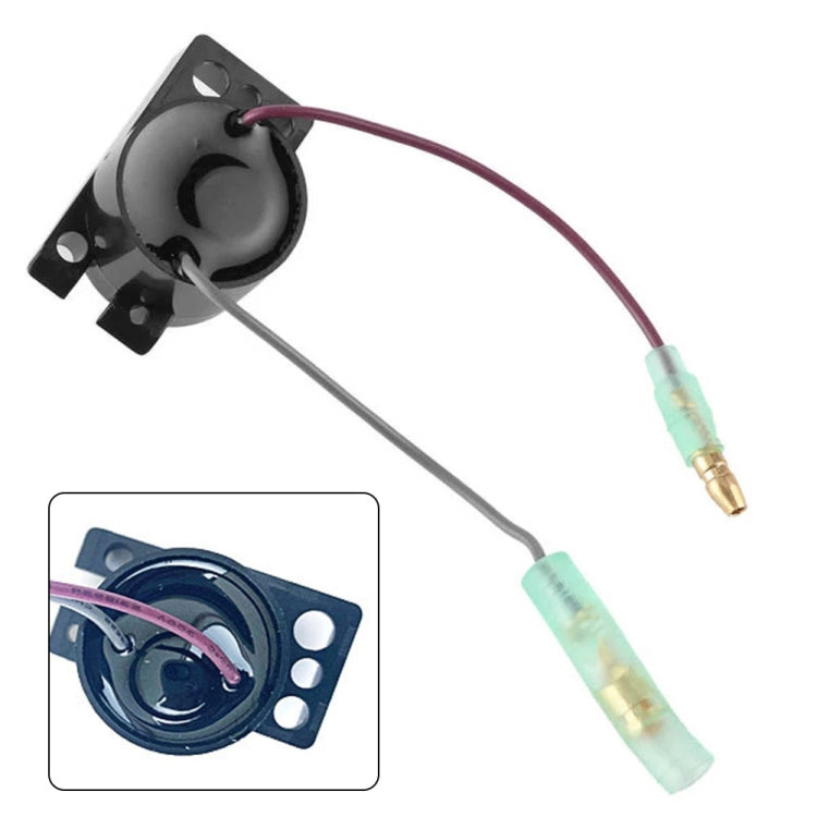 Outboard warning horn alarm switch with wiring and included mounting bracket