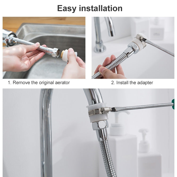 Kitchen Faucet Anti-splash Head Pressurized Shower Head Universal Rotating Aerator Long Style