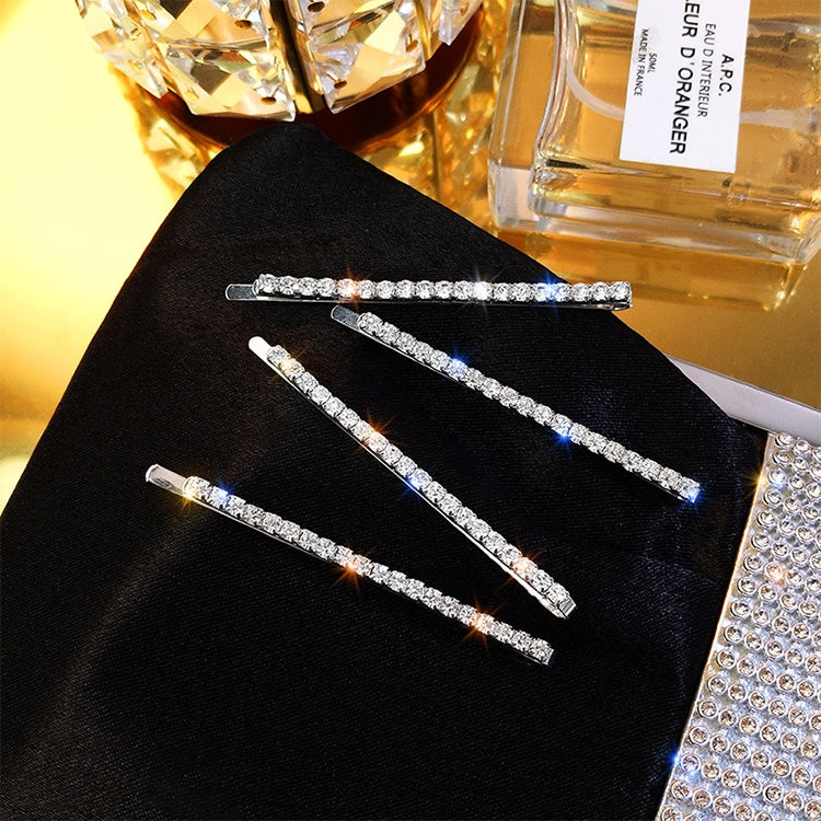 Celebrity Trend Shining Rhinestone Versatile Hair Clip Forelocks Headdress, 4pcs / Set