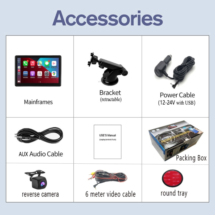7-inch portable car screen showing app interface on dashboard mount