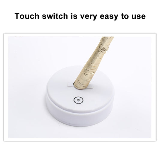 White touch base with power button for pearl tree LED table lamp