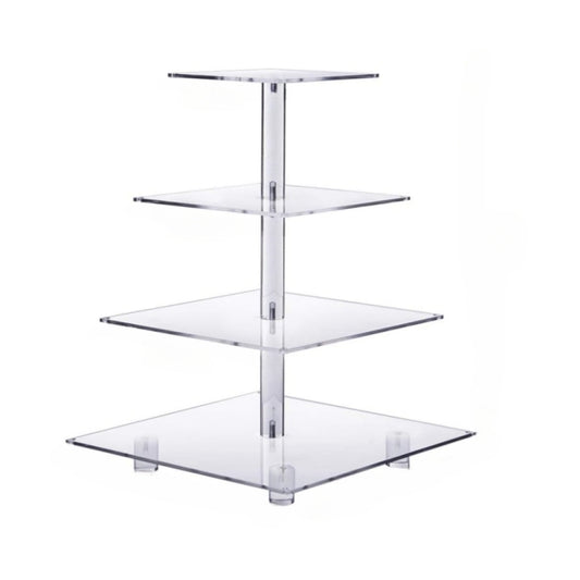 YX065 4 Tier Acrylic Square Cupcake Stand, YX065