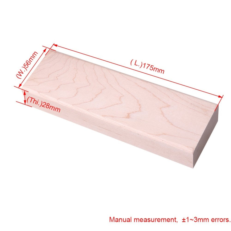 Wooden fret edge trimming tool with size dimensions labeled