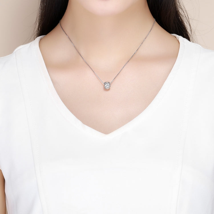 Sterling silver heart bead necklace with thin chain