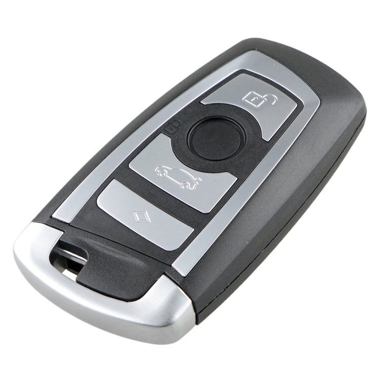 Smart remote key fob for BMW CAS4 system, black and silver with three buttons