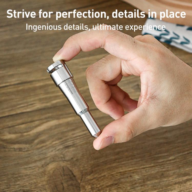 Stainless steel steam nozzle with metal body and black-rimmed snap ring