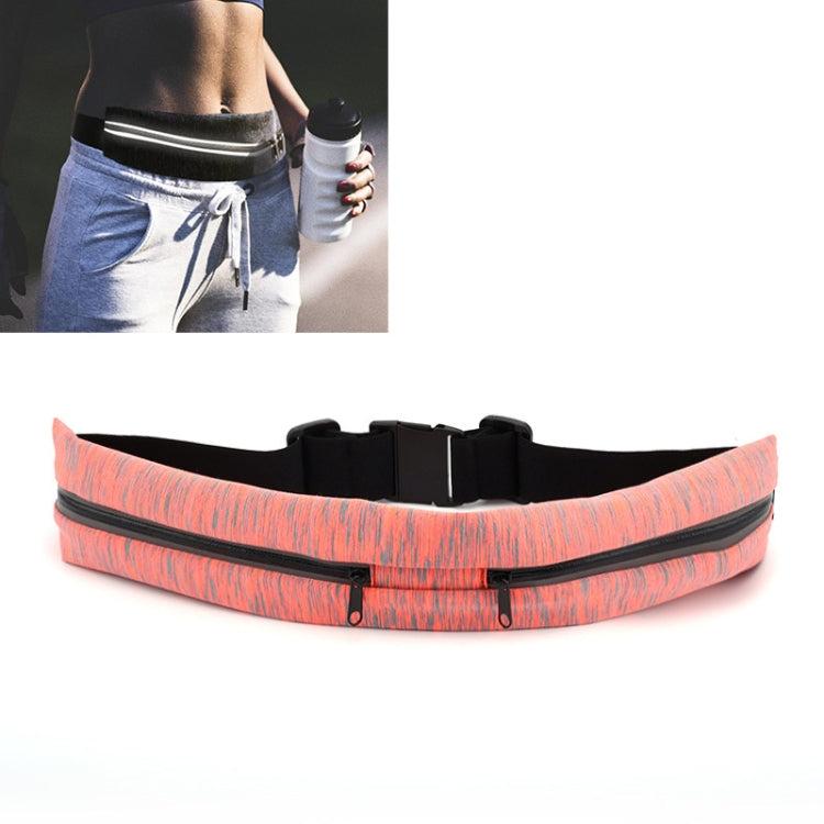 Waterproof patterned waist bag with black adjustable belt, red graffiti-style print