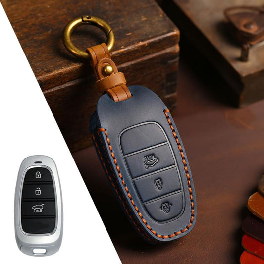 For Hyundai Staria / Sonata 3-button B121 Crazy Horse Cowhide Car Key Protection Cover, For Hyundai Staria 3-button, For Hyundai Staria / Sonata 3-button