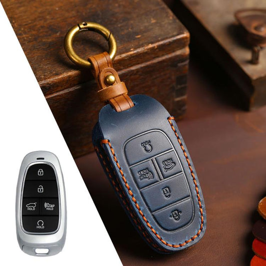 For Hyundai Staria / Sonata 5-button B123 Crazy Horse Cowhide Car Key Protection Cover, For Hyundai Staria 5-button, For Hyundai Staria / Sonata 5-button