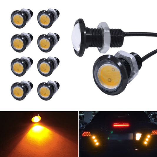 10 PCS 18mm 1.5W DC9-80V Motorcycle Eagle Eye Light Single Lens, 18mm Single Lens(Yellow Light), 18mm Single Lens(Red Light), 18mm Single Lens(White Light)