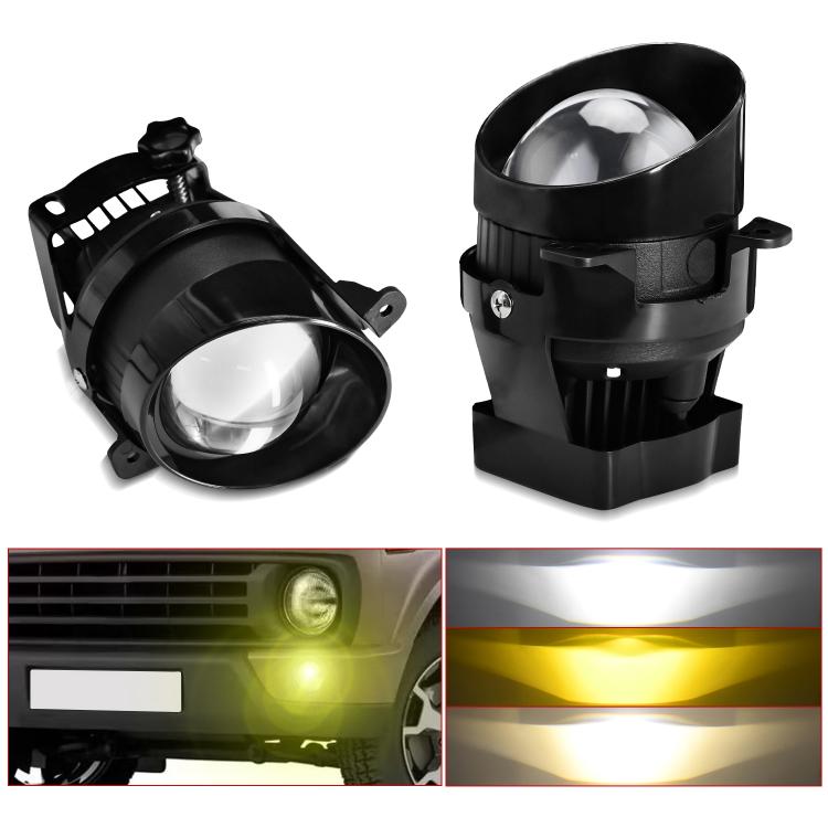 3-inch dual-lens fog light with black housing and side mounting bracket