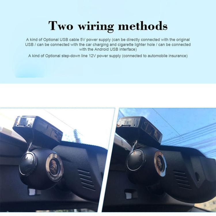 USB WiFi HD Night Vision Hidden Car Driving Recorder