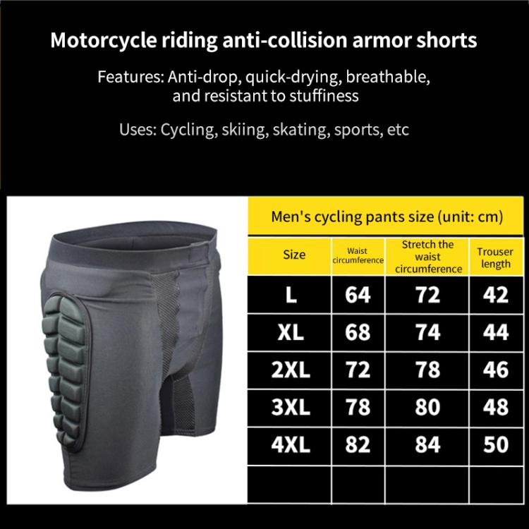 GHOST RACING motorcycle hip protector armor shorts, padded dark gray