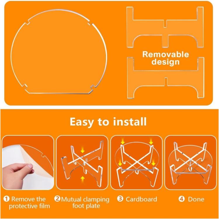 Clear acrylic drink dispenser parts diagram with labeled removable design