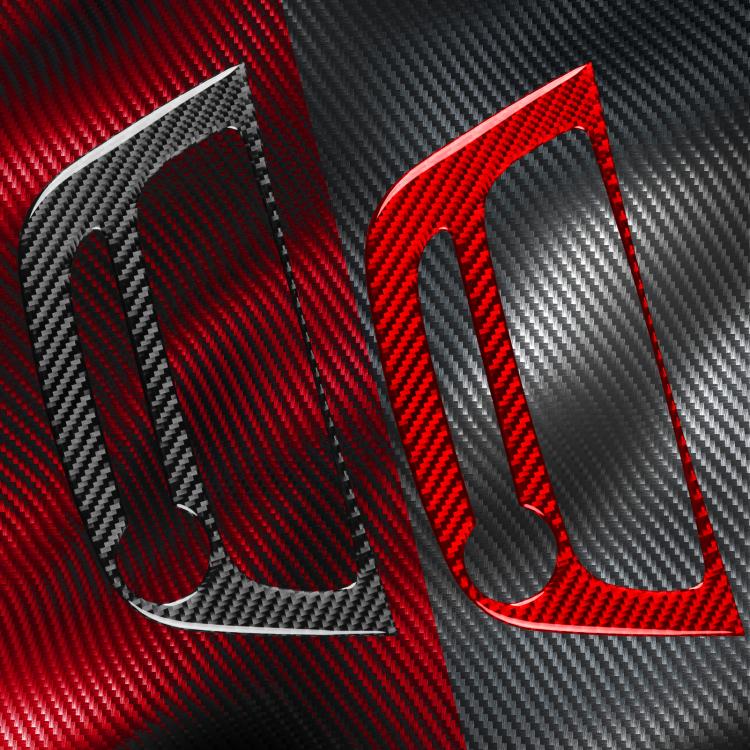 Red carbon fiber air conditioner panel A sticker set, left and right trim pieces