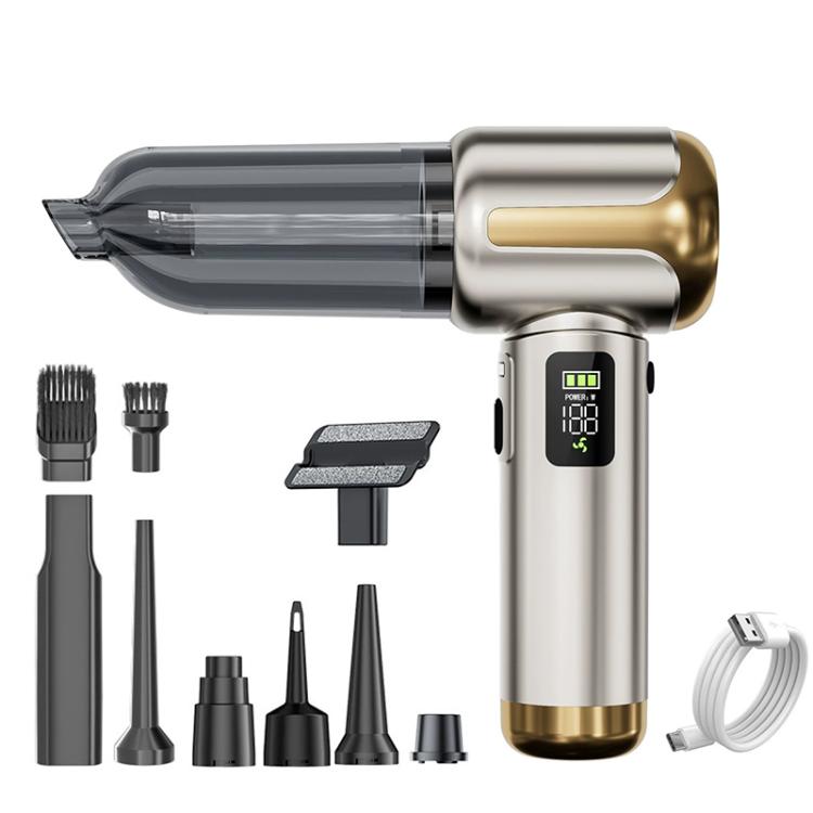 SUITU Digital Display Handheld Blow Suction Combo Car Vacuum Cleaner, One Touch Dustbin Emptying, Extended Dustbin