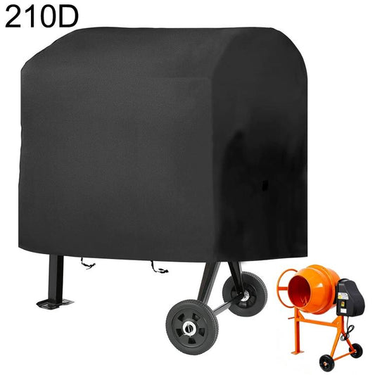 210D oxford cloth cement mixer cover, dark gray, fitted with tie straps